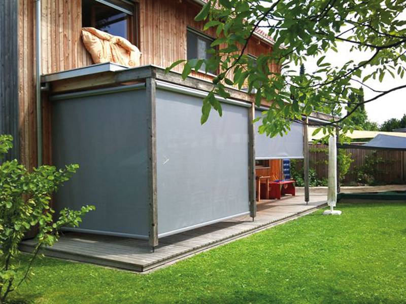 Hisunny Wind Sichtschutz 75x300cm 100% Polyester 160g/m² Balkonverkleidung Atmungsaktiv für den Gartenzaun oder Balkon Anthrazit 